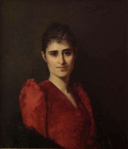 Anna Bilinska-Bohdanowicz Portrait of a women in red dress China oil painting art